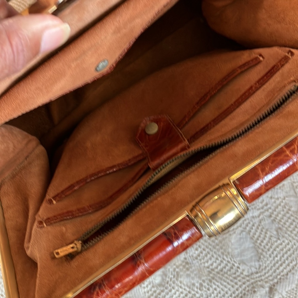 Vintage crocodile handbag - Picture 7 of 7